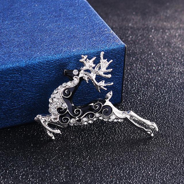 

Модные олень креативные винтажные броши для женщин леди модная элегантная одежда костюм аксессуары животные хрустальные булавки значки подарок