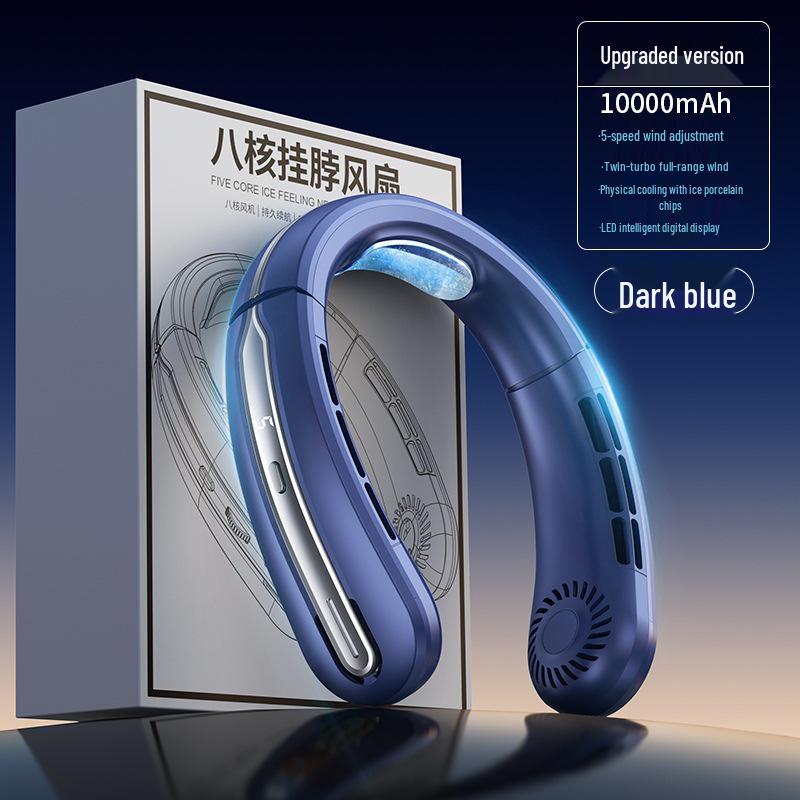 2025 Portable Bladeless Neck Fan - USB Rechargeable Mini Air Conditioner 10000mAh