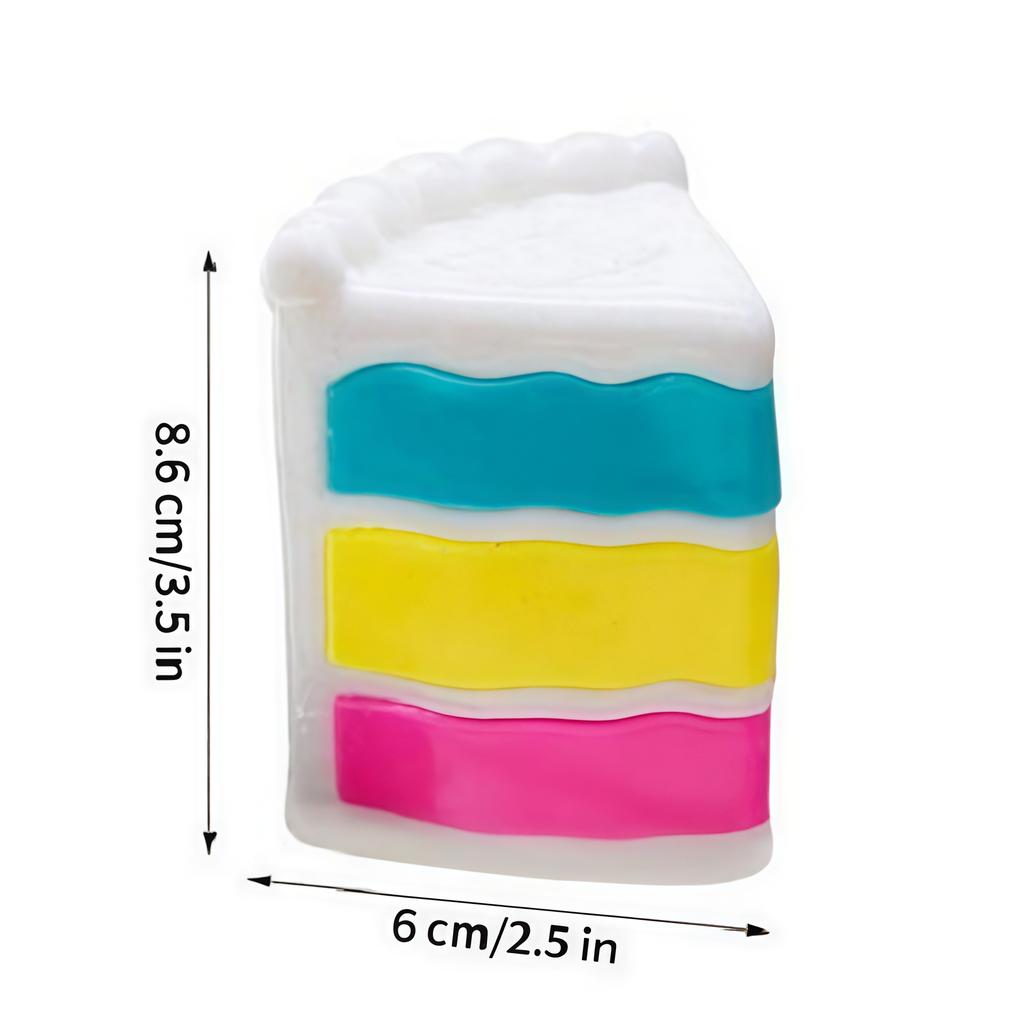 Pastel Arcoíris Needoh, Pastel de Squishy de Elevación Lenta, Pelota Gigante Fidget Relajante Sensorial para Alivio de la Ansiedad