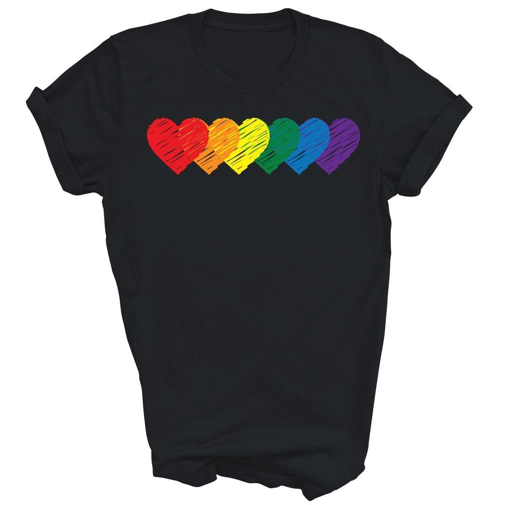 Lgbt Rainbow Heart Lgbtqia Gay Pride Rainbow Unisex Shirt Gift