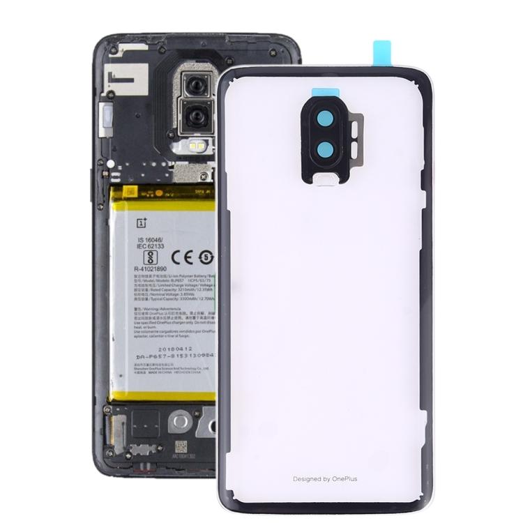 

For OnePlus 6T Battery Back Cover with Camera Lens (Transparent) прозрачный