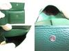 Authentisches GUCCI GG Schwarz Grün Leder Bifold Geldbörse Kompakte Geldbörse #a845 Aufgearbeitet
