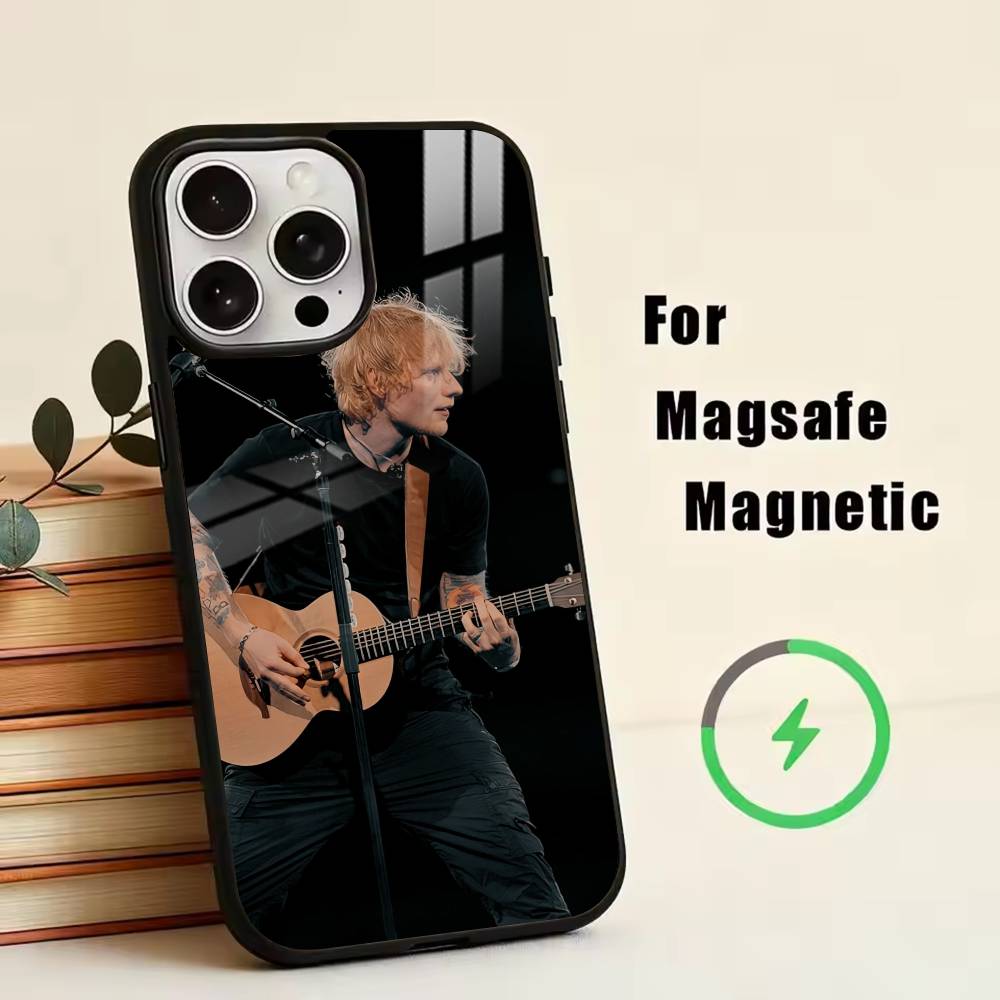 

male singer-D-Ed Sheeran Phone Case For iPhone17,16,15,14,13,12,11 Plus,Pro Magnetic For Magsafe Wireless Charging iPhone17