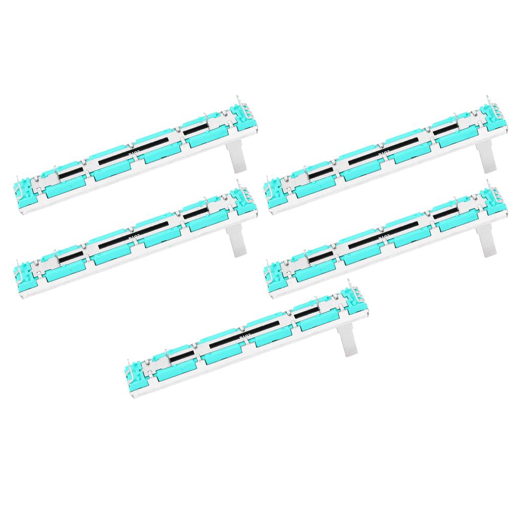 5 bucăți potențiometru cu glisare B10K Mixer cu glisare drepte cu canale dublu Fader pentru scopuri multiple B10K