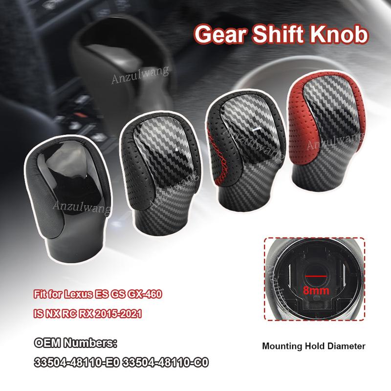 For Lexus ES IS GS RX ES350 GS300 GX460 IS300 GS450H NX300H RC300 RX350 Automatic Gear Shift Knob PU Leather Shifter Lever Stick