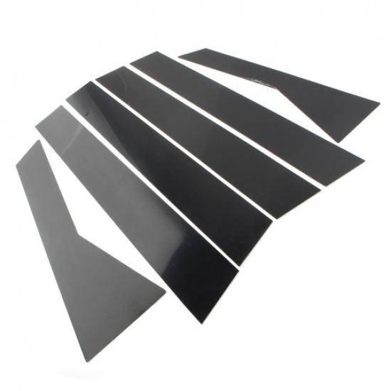 For VW Jetta - Door Trim Pillar Posts 6pcs/ Set Piano Cover Black
