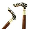 Antique Style Victorian Vintage Designer Brass Handle Cane Wooden Walking Stick