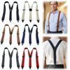 With 3 Gripper Clasps Y-Type Suspenders 3.8cm Wide Adjustable Suspenders Business