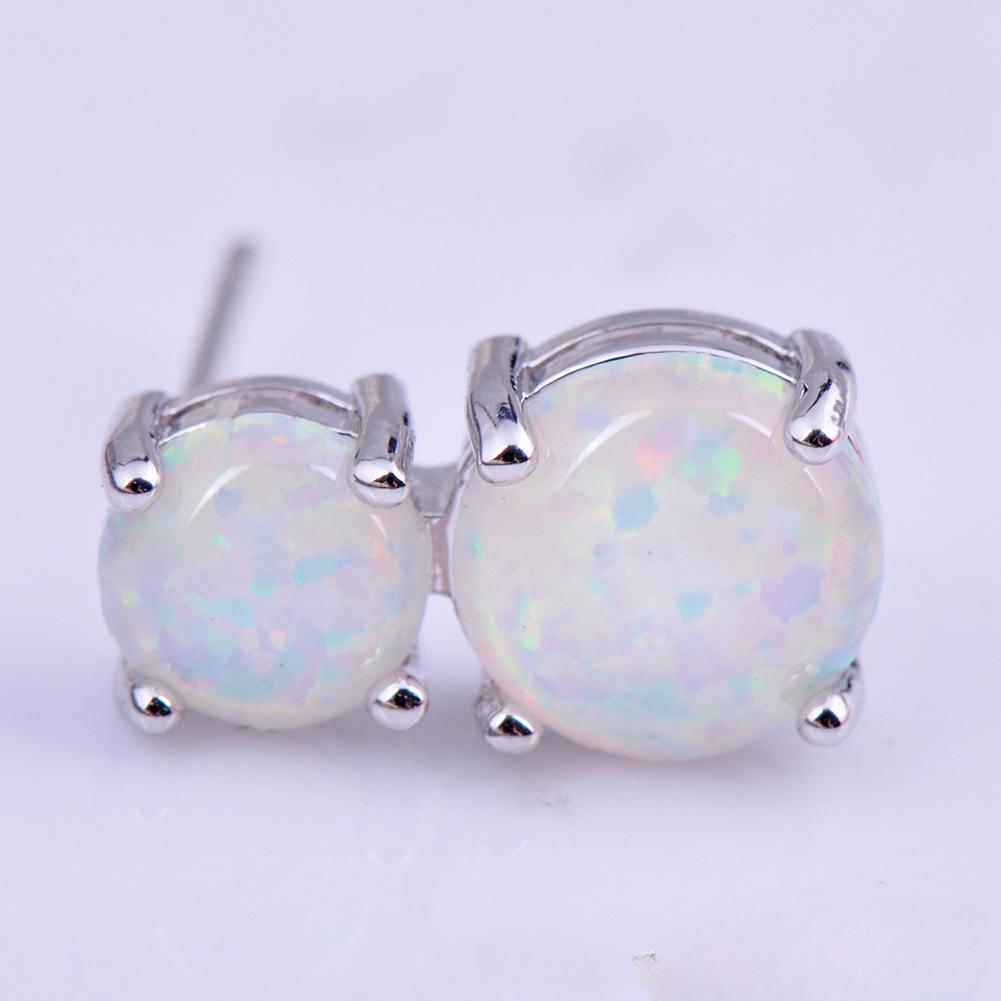

White Earrings Earrings Pendants Round Earrings Opal Jewelry