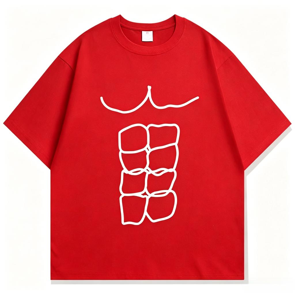 Funny Fitness Abs Printed T Shirts Graphic T Shirts High Quality Unisexs And Unisexs Short Sleeved T Shirts Unisexs Sportswear Tops