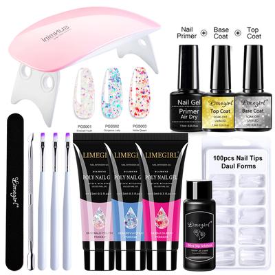 Polygels Kit All for Manicure Gel Nail Extension Set Slip Solution Building Acrylic Gel Polish Nail Art Tool Design Fingertips