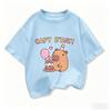 Capybara Kids Clothing Tees Summer Printed Cartoon Fashion Cotton Short Sleeve Tshirt Girls Casual Tops T Shirts Crewneck