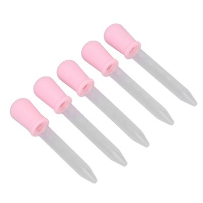 5 Stück Transferpipetten DIY Transparent Kalibrierte Tropfpipette für Epoxidharz Laborexperiment (Rosa)