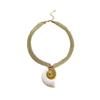 Fashion Geometric Woven Necklace Shell Bohemian Style Clavicle Chain Rope Woven adjustable Choker Necklace
