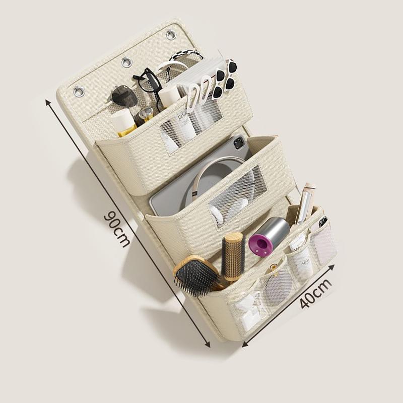Multi Purpose Oxford Hanging Bedside Storage Organizer Shelf with Wall Door Mount for Remote Books Phone Bed Room
