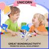 Verwandle Einhorn-Autospielzeug, Kinder verwandeln Actionfiguren, Roboter-Auto-Sets, Kinder-Kollisions-Verformungsautos