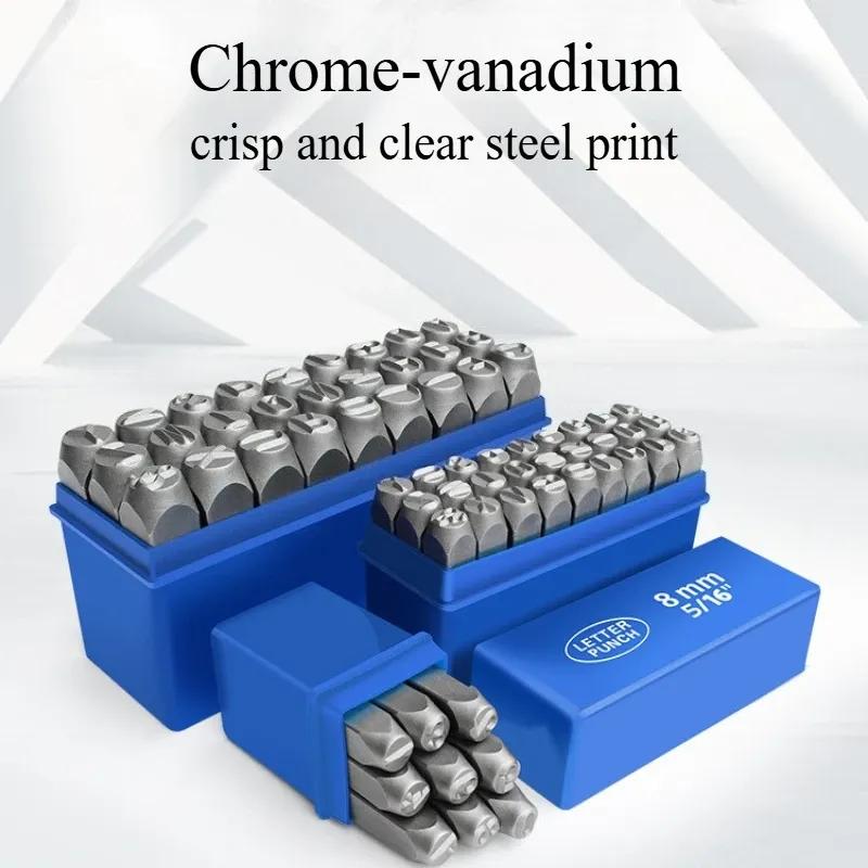 3-12mm Sayı ve Harf Alaşımlı Çelik Damga Saklama Kutulu Zımba Seti Sertleştirilmiş Metal Deri El Sanatları Kabartma El Yapımı Oyma Aleti