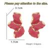 Irregular Metal Eanmel Petal Post Earrings For Women Heavy Design New Style Fashion Zircon Daily Party Accessories Gifts MQF004