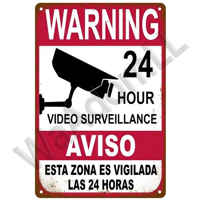 Vintage Retro Warning Tin Signs  Metal Caution Sign for Cafe Club Man Cave Pub Home Bars Coffee Shop  Wall Decor Art for Home