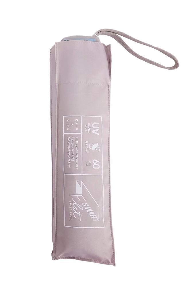 Rose Industry RIC 60cm Mini Folding 61605511 Women's Umbrella, Flat, Plain, Pink,