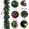 2.7m Dense Red Berry Christmas Vine Door Decoration