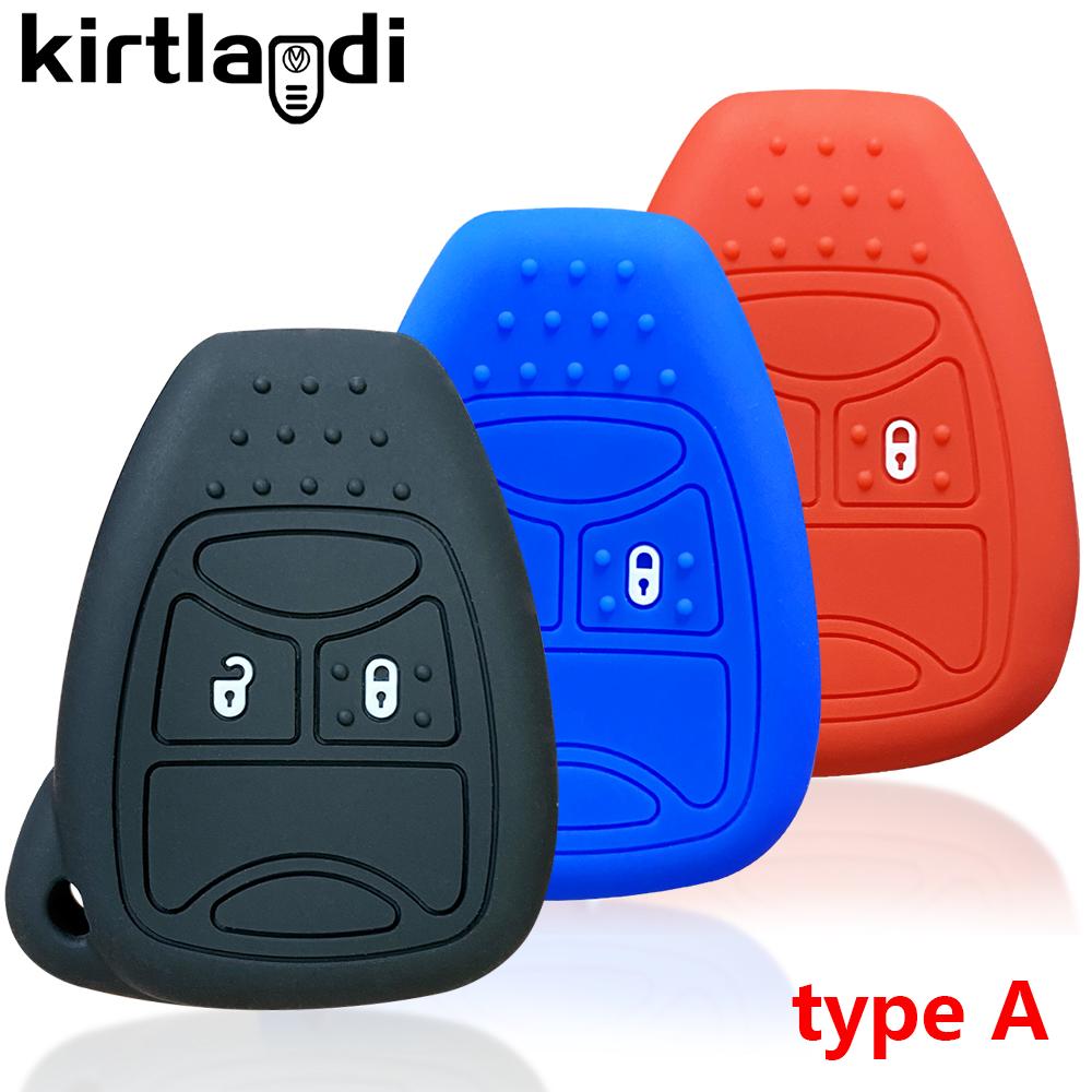 Silicon Car Key Case for Dodge Avenger Caliber for Jeep Patriot Cherokee Compass for Chrysler Pacifica 300C Voyager Cover Holder