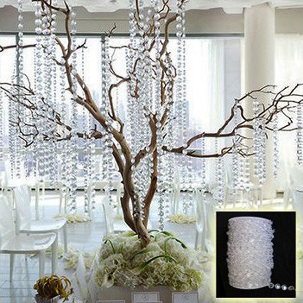 30M/Roll Garland Diamond Chain Acrylic Living Room Partition Bead Curtains DIY Pendant Decoration Accessory for Birthday Party