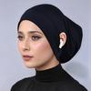 New Design Leaking Ears Caps Women Inner Hijab Muslim Turban Soft Premium Jersey Hijab Open Caps Solid Color Base Tube Caps