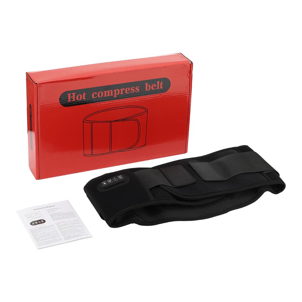 Electric Heating Waist Massager Back Support Belt 3 Levels Red Light Heat Vibration Hot Compress Brace Belt for Back Pain Relief