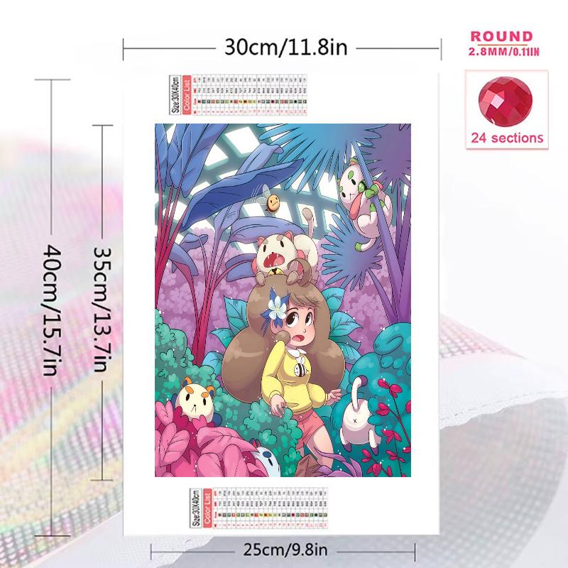 Bee and PuppyCat 100% Round Full Drill 5D DIY Diamond Painting Embroidery Cross Stitch Rhinestone Décor