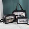 Ecarla Zestaw 3 Kosmetyczek Washbag Czarne Ks83Cz