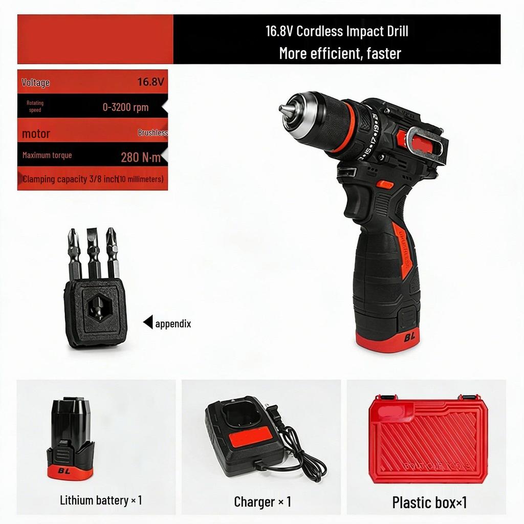 Hot Selling Lithium Battery Brushless Electric Hand Drill & Screwdriver Set