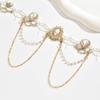 Stylish White Lace Collar Necklace Polyester Alloy Pearls Collarbone Chain Jewelry For Retro Look Any Occasion