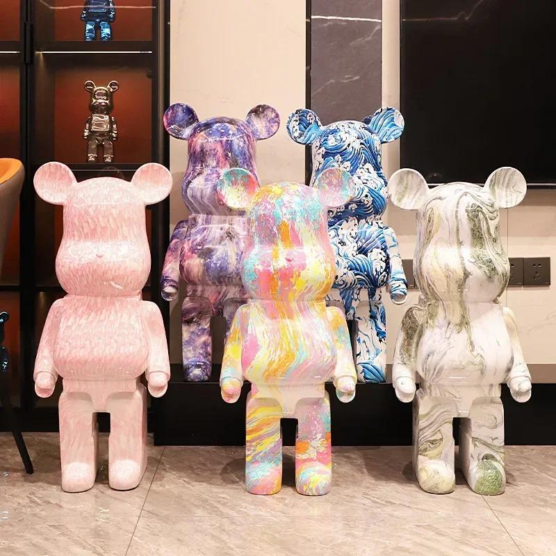 Creative Modern 50cm Cartoon Violent Bear Decoration Piggy Bank Home Improvement TV Cabinet Large Floor Statue Sculpture Gifts