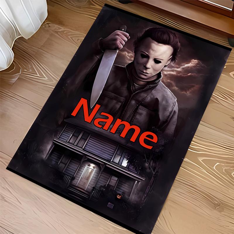 Custom personalization Michael Myers Print Area Rug - Soft, Washable Non-Slip Indoor Mat,Living Room,Home&Office Decorative Rug