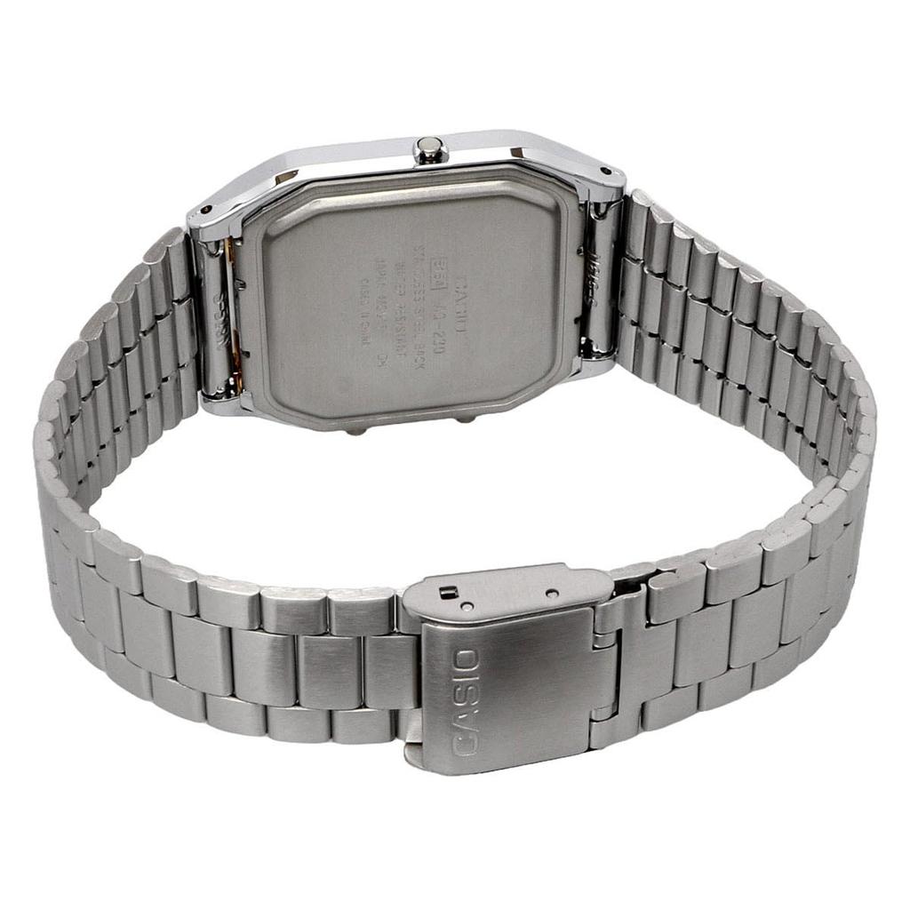 Casio Vintage Series Quartz Dual Overseas Model ANA-DIGI Watch, AQ-230A-3AMQY, Unisex, Time, Green, [Used]