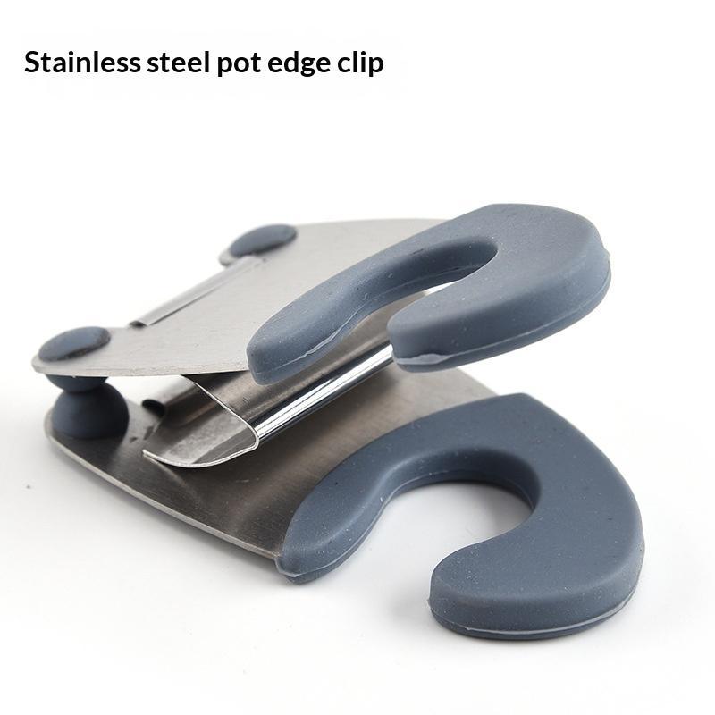 Pot Spoon Holder Pot Clip Holder Anti Scald Silicone Grip For Spoon Spatula Fork Cooking Utensils Spoon Rest Kitchen Accessories