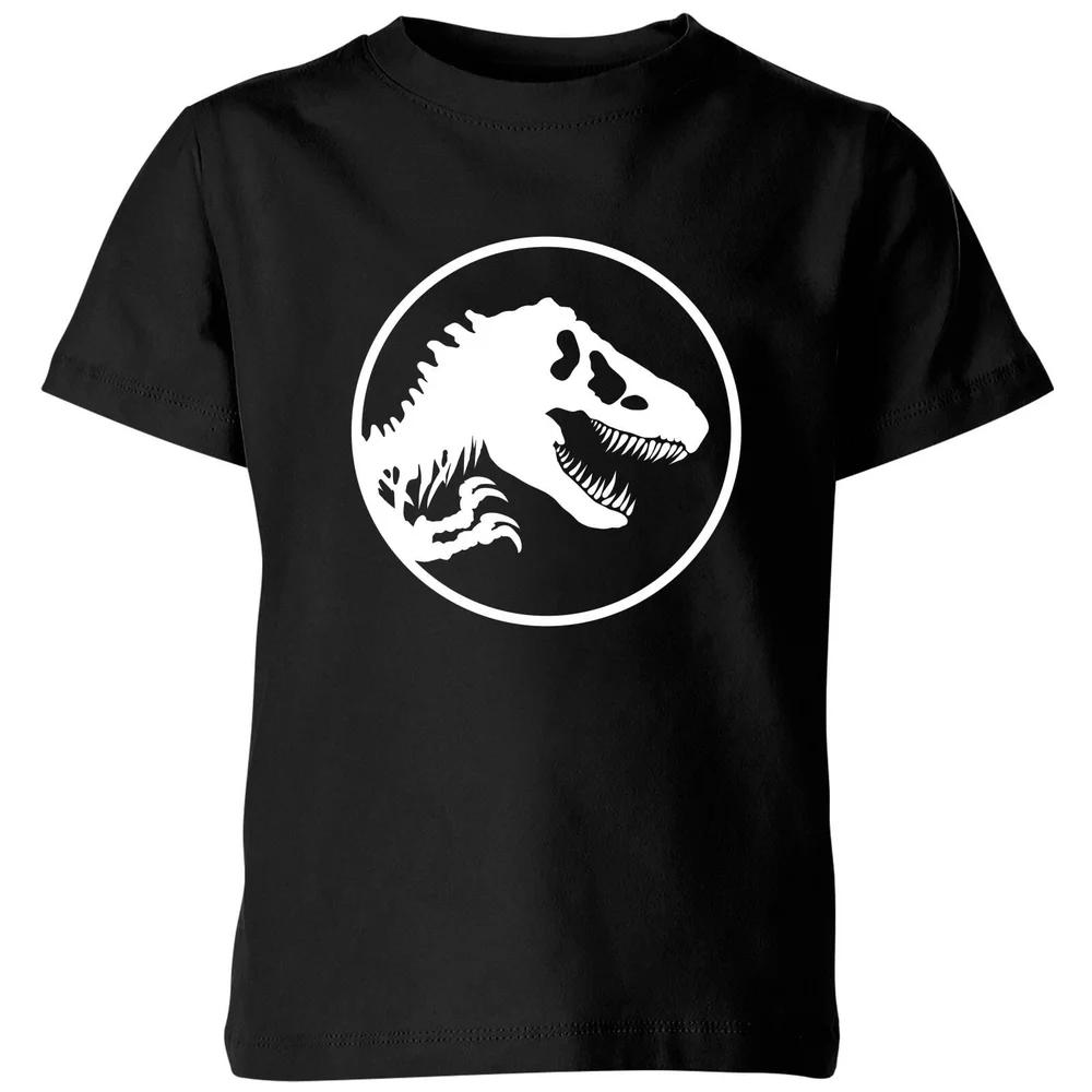 Jurassic Park Circle Logo Kids  T-Shirt - Black - 3-4 Years 140