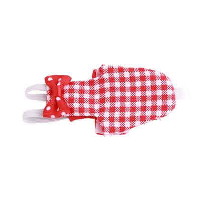 Bird Diaper Waterproof Elastic Red Grid Bowknot Design Soft Bird  Clothing Protective for Budgies for Parakeet for Macaw