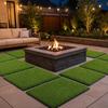 Artificial Grass Mat, 12 x 12 Inch Square Fake Grass Rug, Interlocking Faux Green Turf Patch Tiles for Balcony, Patio, Deck,