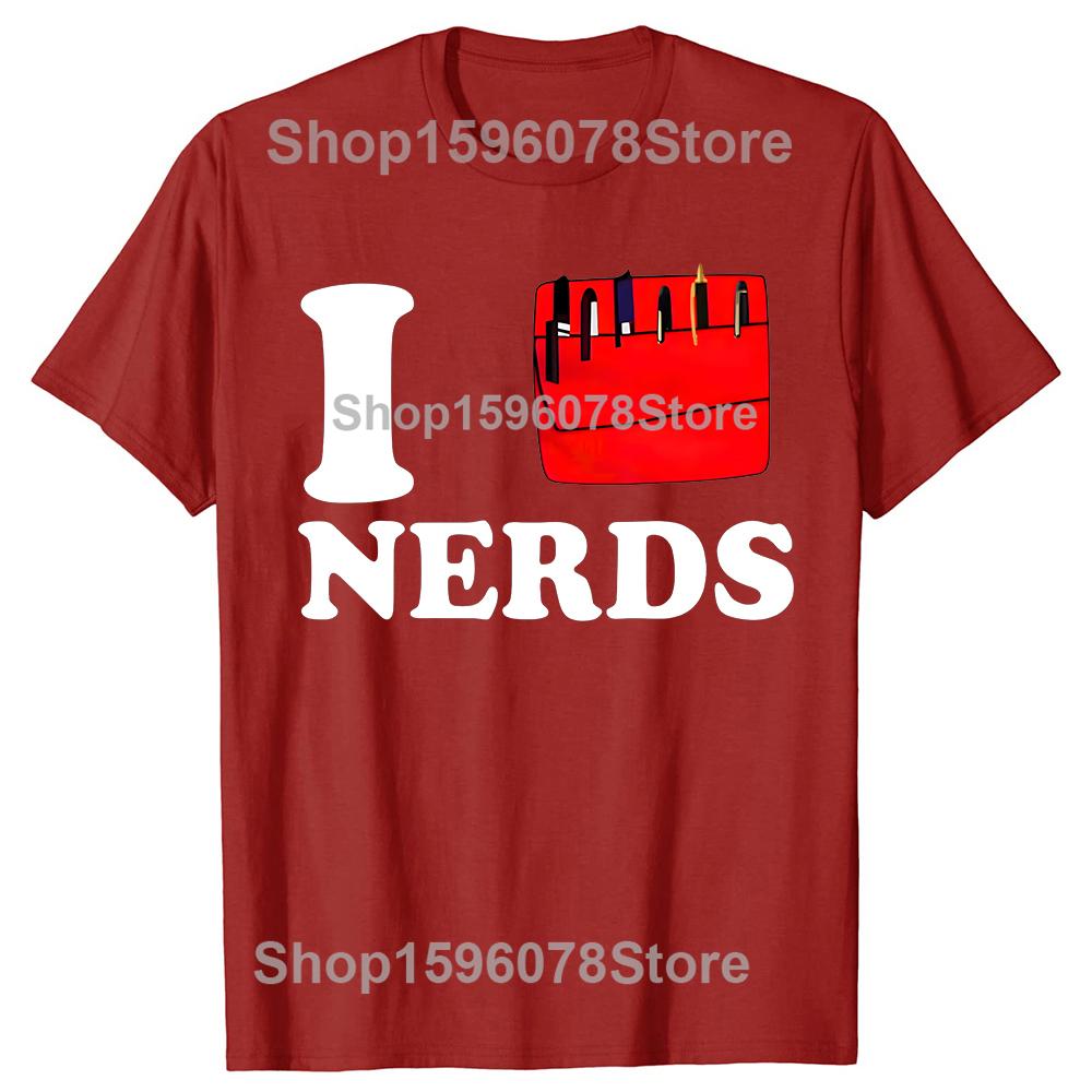 

Смешные футболки I Love Nerds, 100% хлопок, мужские, женские, модный принт, свободный оверсайз, уличная одежда, хип-хоп, унисекс S