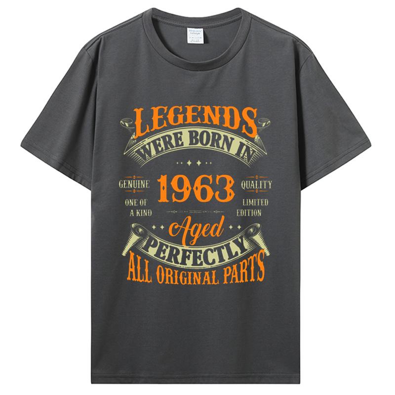 Birthday Vintage 1963 Old Gifts Vintage T-Shirts Summer Graphic Tshirt Streetwear Clothing Oversized Tshirt