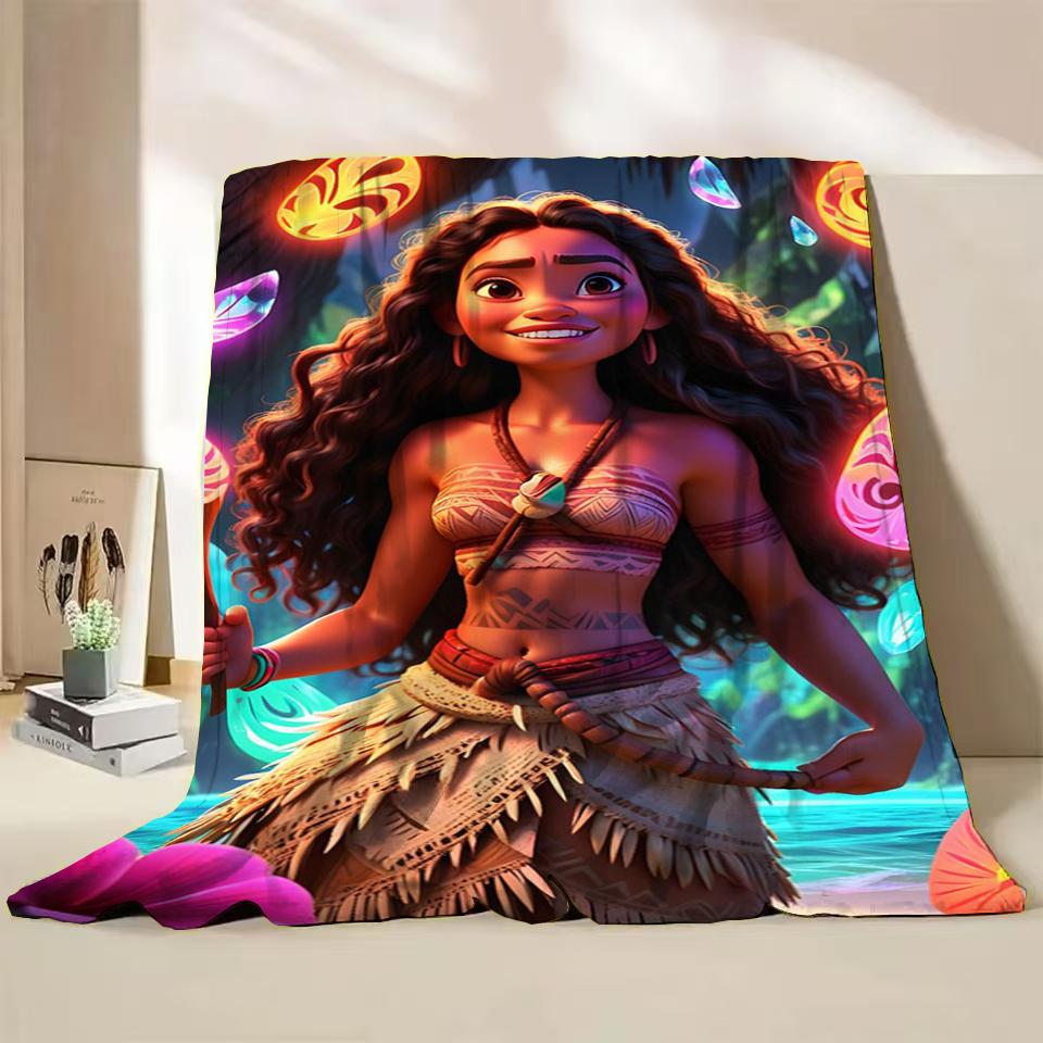 Disney Moana Duffy Flanel Worpdeken voor Bed Sofa Thuis Slaapkamer Kantoor Reizen Kinderdeken Kinderen Winter Warm Cadeaus