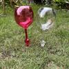 Plast Akryl Blåst Glas Handgjord Likör Shot Grappa Champagneglas Utan Fot att Fästa på Trä eller Sand