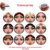 Stylish Cartoon Woman Face Magnet: Decorative Fridge Sticker