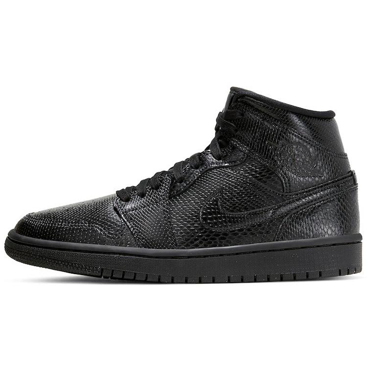 (WMNS) Air Jordan 1 Mid  Black Snakeskin  Women s BQ6472-010 EU 35.5