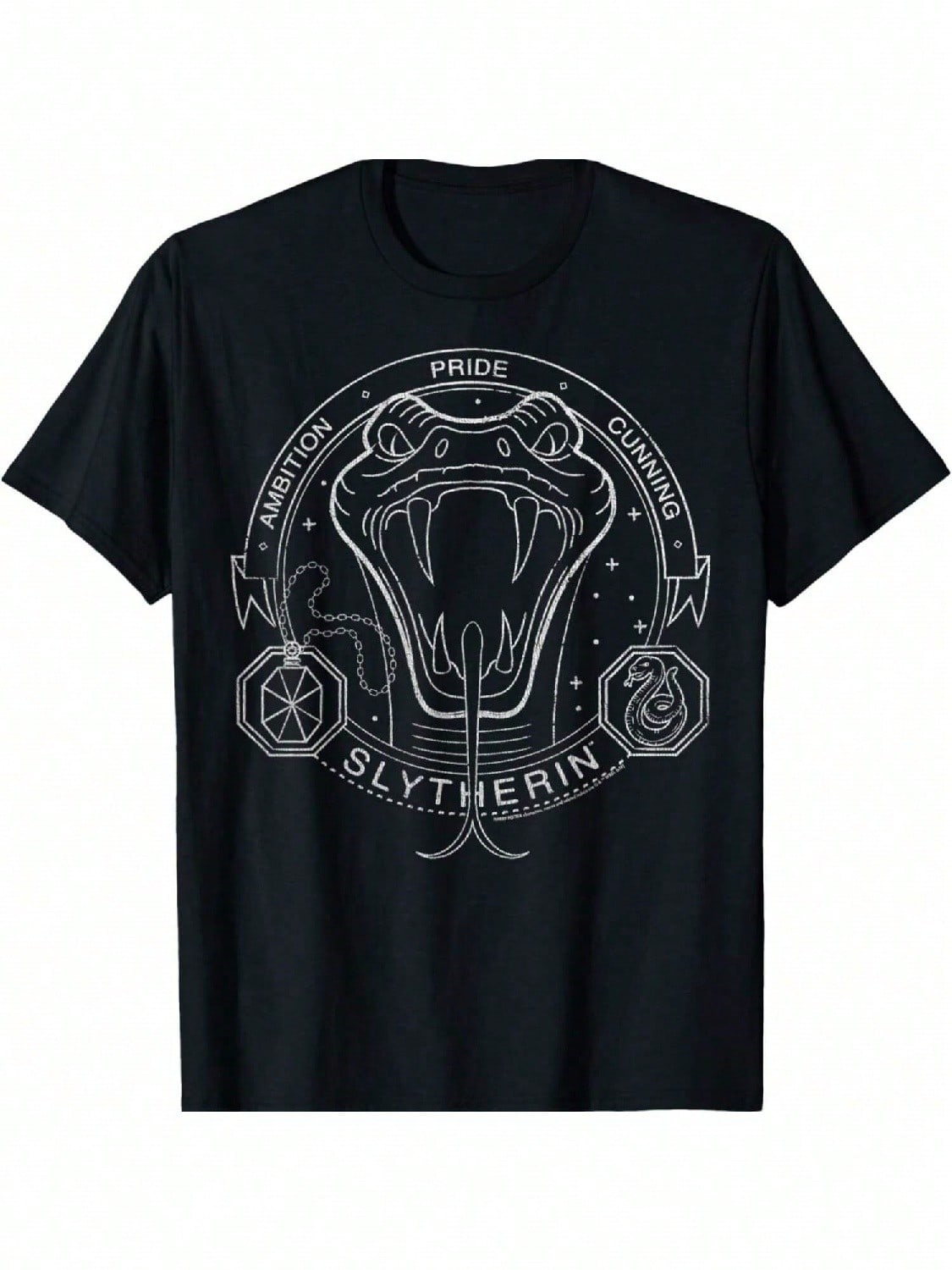 Harry Potters Line Art Snake Symbol T-Shirt S разноцветный