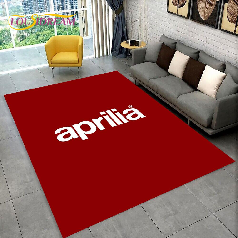 Tappeto con logo HD Aprilia Racing per moto per casa, soggiorno, camera da letto, divano, zerbino decorativo, tappeto per bambini antiscivolo per pavimento 3D