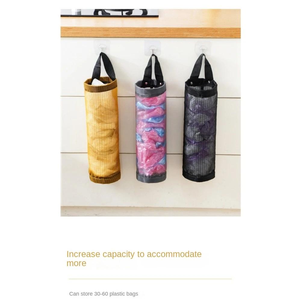 New Wall Mounted Garbage Bag Storage Artifact Box, Kitchen Plastic Bag Collector, No Punching Storage