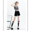 Retro Denim Shorts Women's Summer New High Waist Slimming Slim Fit Small Slimming A- Line Wide-Leg Hot Pants